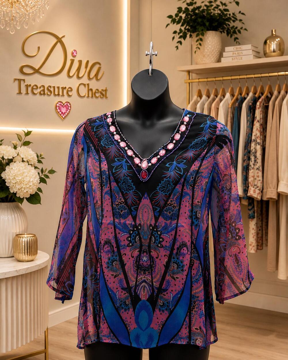 NEW NF women's vibe mesh top in purple multi